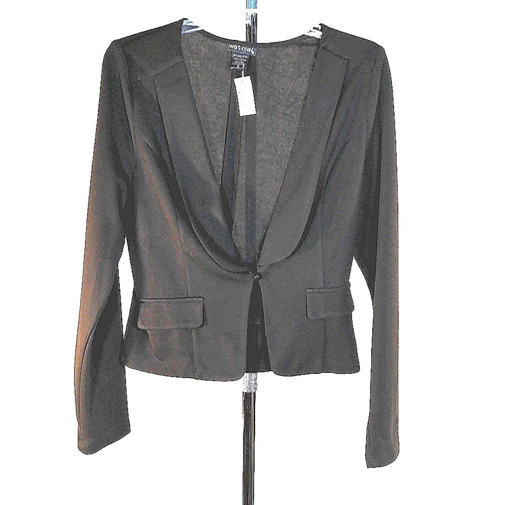 Wet seal black long sleeve jacket blazer top S